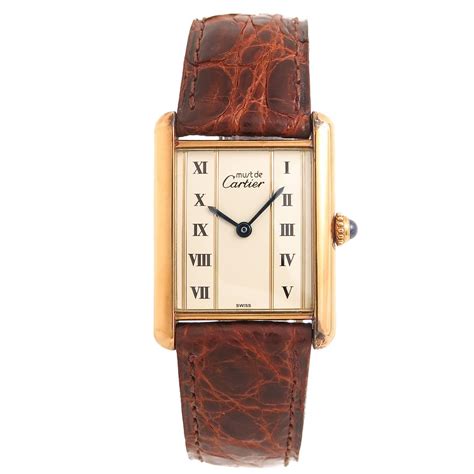 cartier tank vermeil mens|cartier tank must watch price.